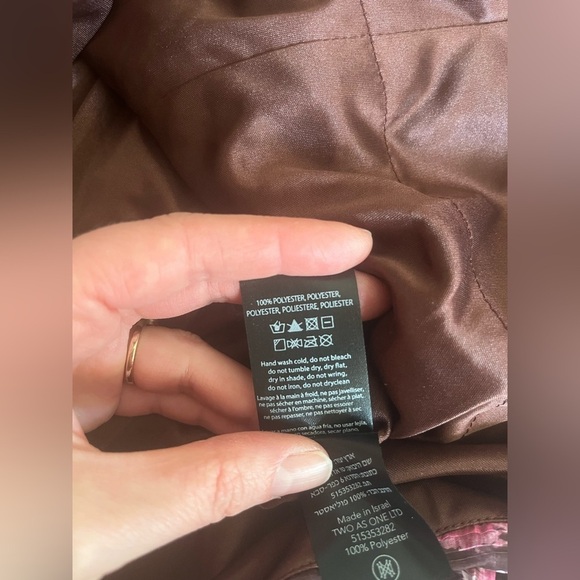 Sabina Musayev Ayla Strapless Mini Dress Burgundy Floral - Picture 7 of 10